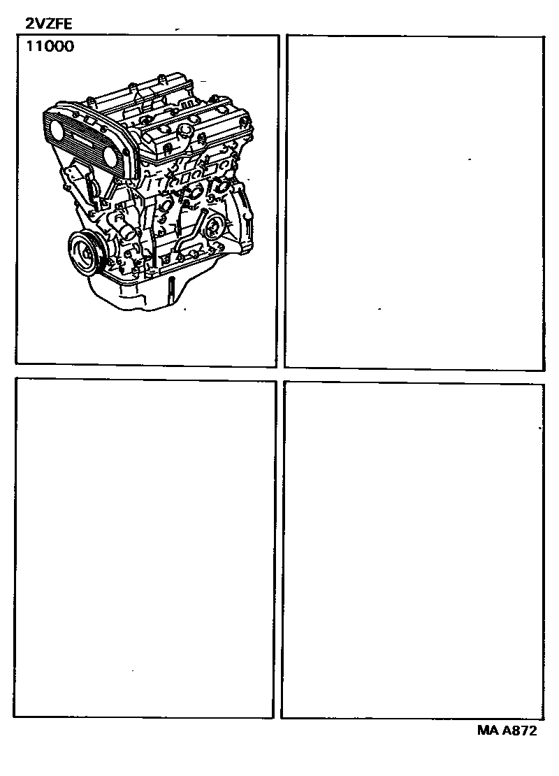 Toyota CAMRY Partial Engine Assembly EPC diagram — MAA872
