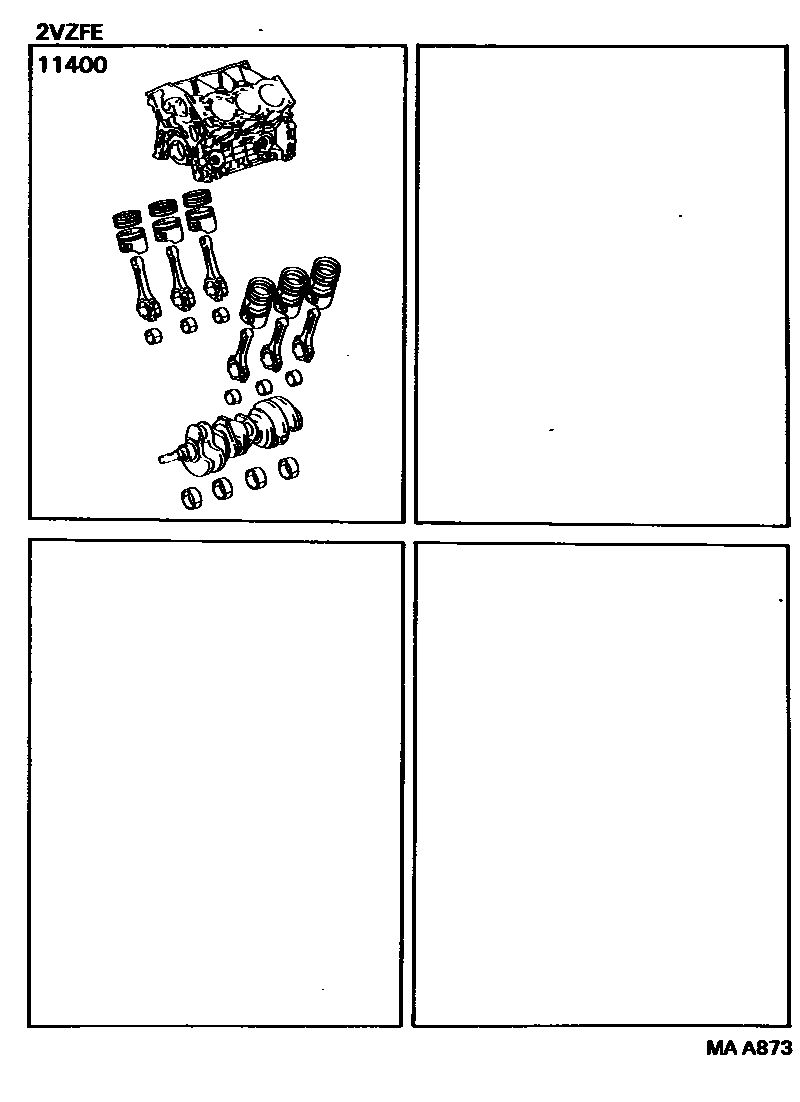 Toyota CAMRY Short Block Assembly EPC diagram — MAA873