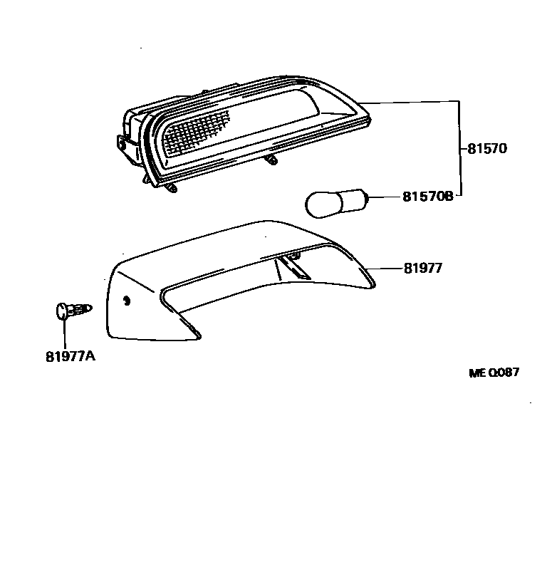 Toyota CAMRY 高位刹车灯 EPC diagram — MEQ087