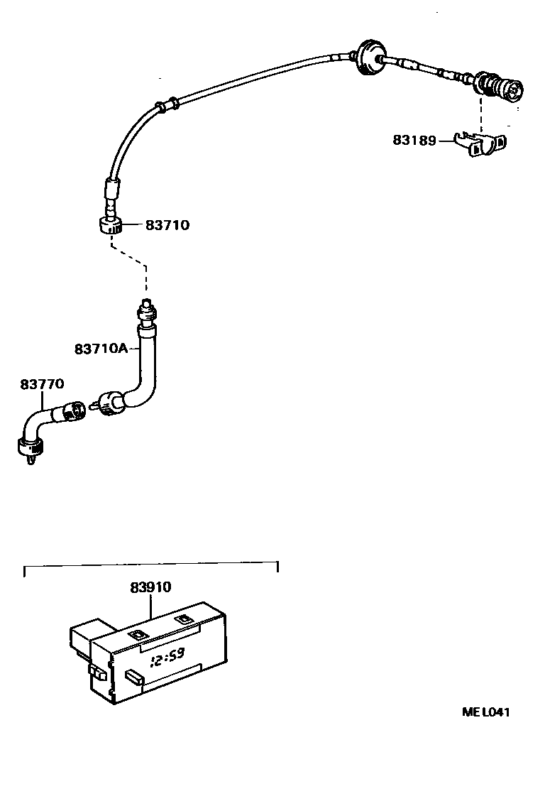 Toyota CAMRY 仪表 EPC diagram — MEL041