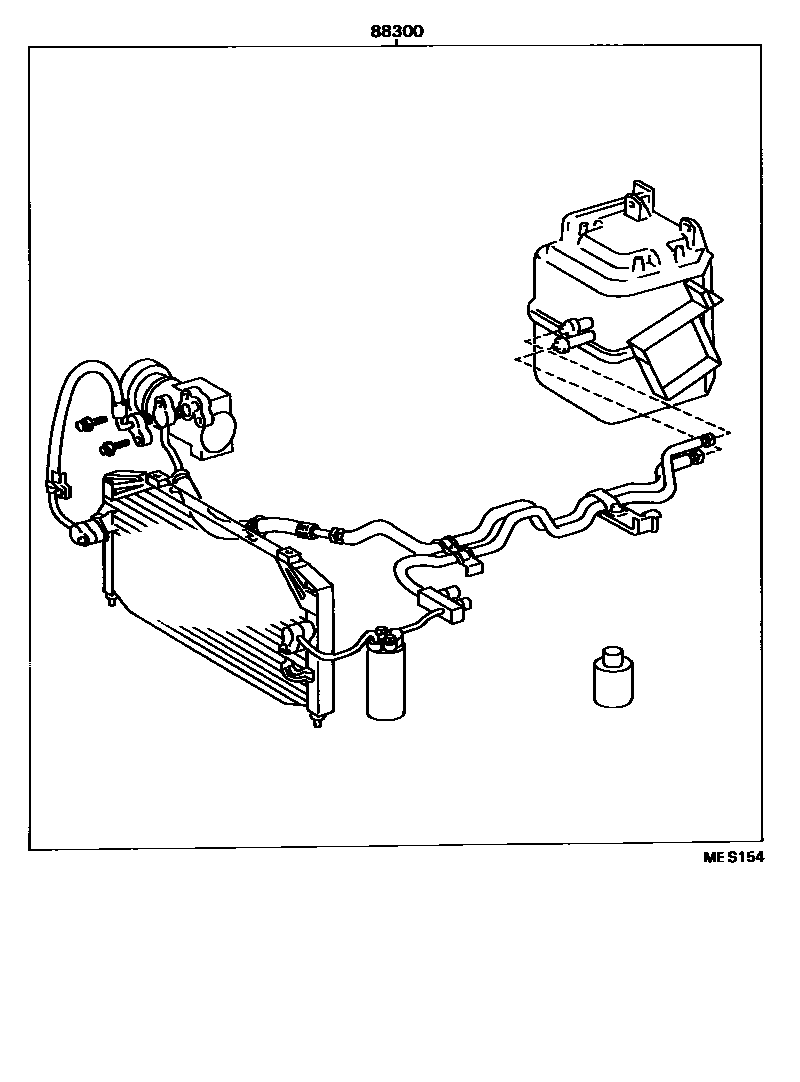Toyota CAMRY 暖风和空调系统 - 组件 EPC diagram — MES154