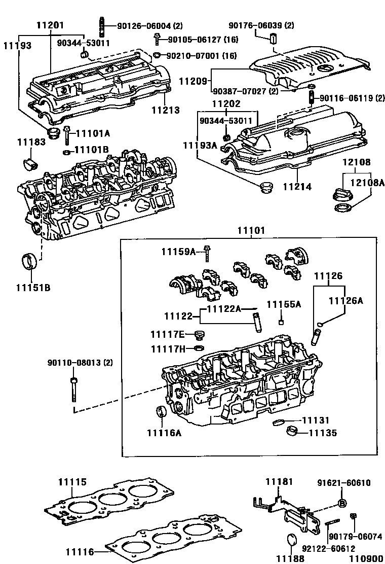 Toyota CAMRY Cylinder Head EPC diagram — 110900