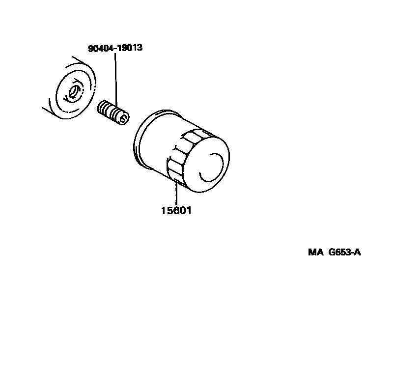 Toyota CAMRY Oil Filter EPC diagram — MAG653A