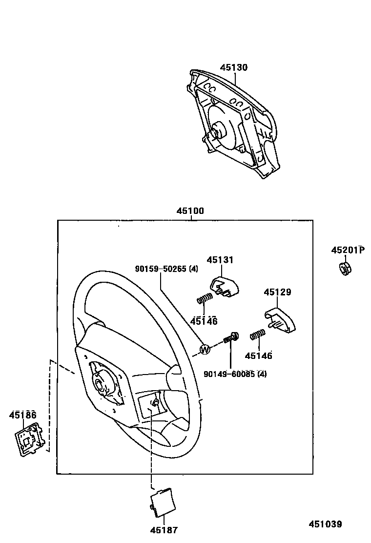 Toyota CAMRY Steering Wheel EPC diagram — 451039