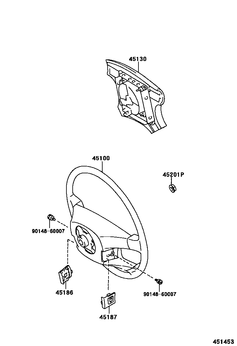 Toyota CAMRY Steering Wheel EPC diagram — 451453