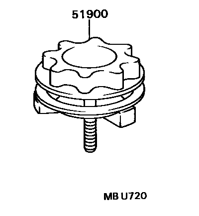 Toyota CAMRY Spare tire rack EPC diagram — MBU720