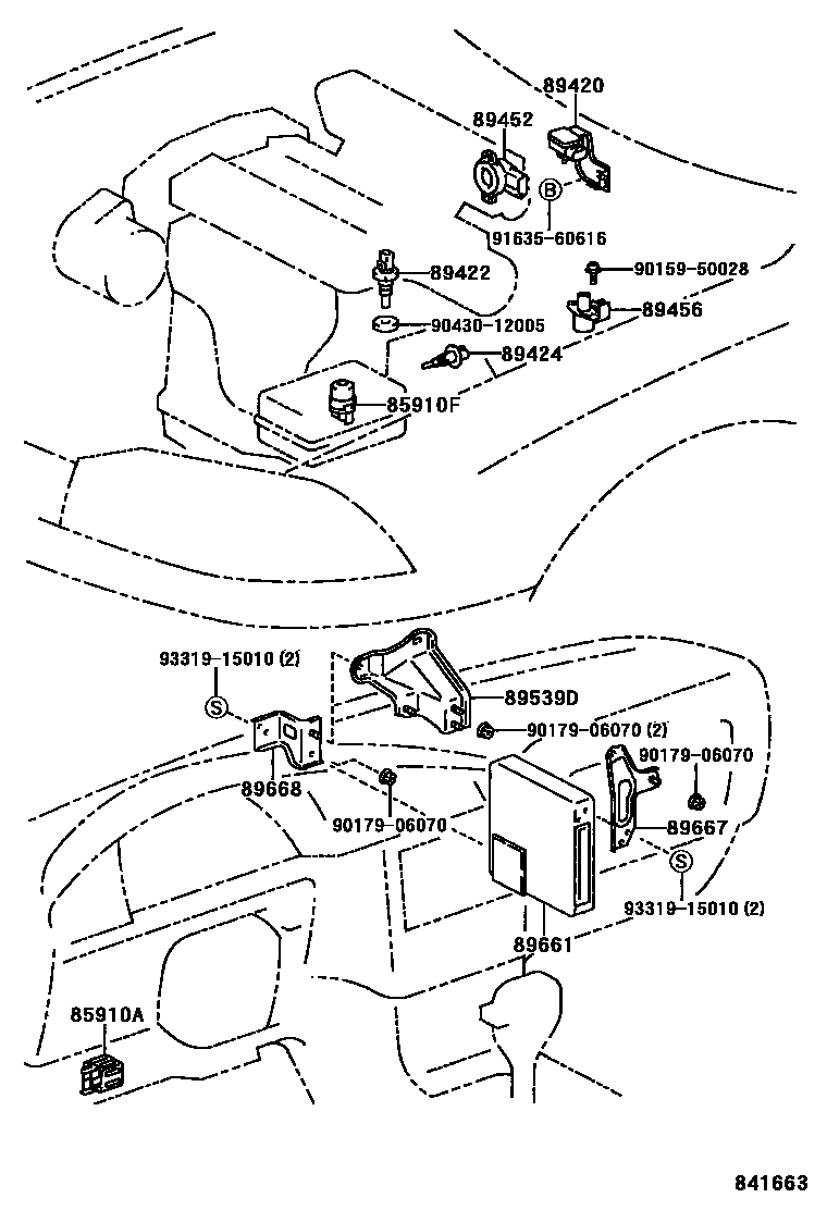 Toyota CAMRY 电子燃油喷射系统 EPC diagram — 841663
