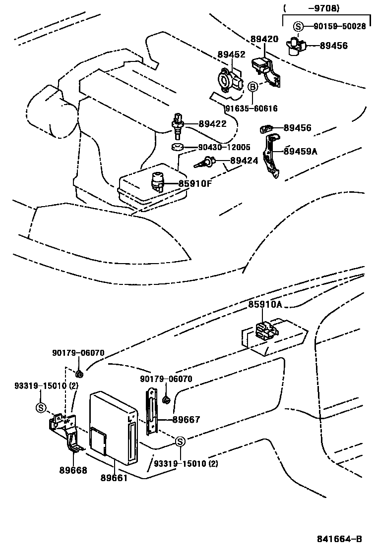 Toyota CAMRY 电子燃油喷射系统 EPC diagram — 841664B