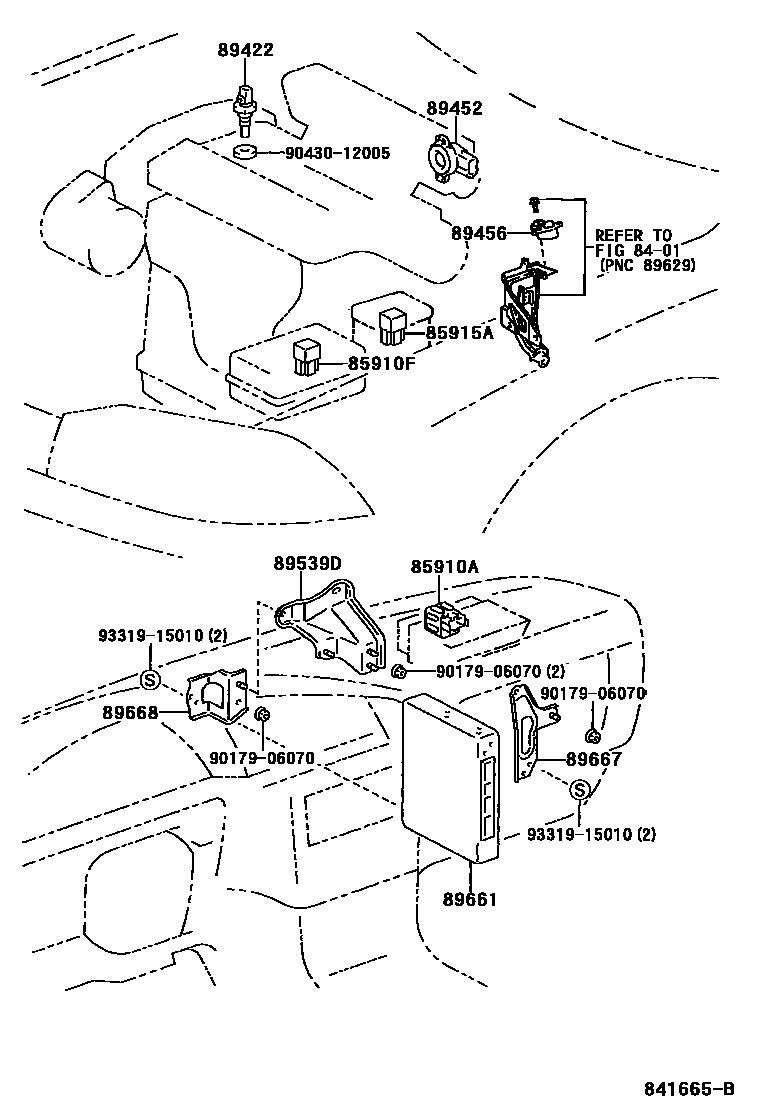 Toyota CAMRY 电子燃油喷射系统 EPC diagram — 841665B