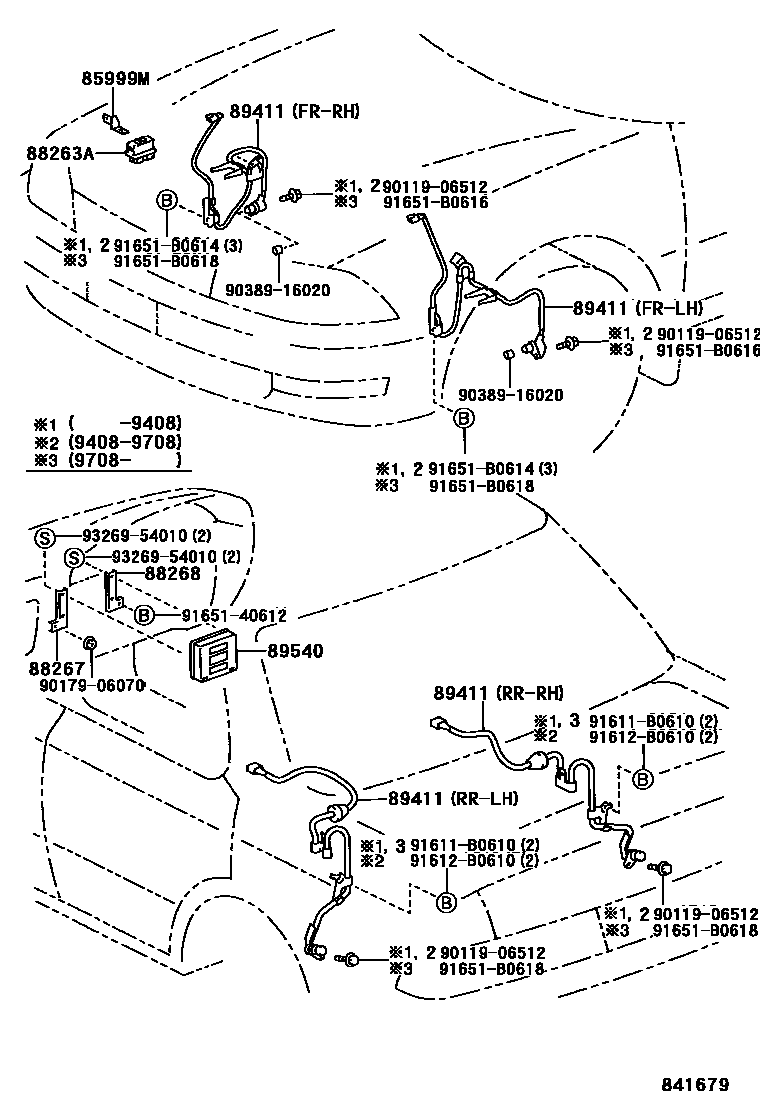 Toyota CAMRY ABS 和 VSC EPC diagram — 841679