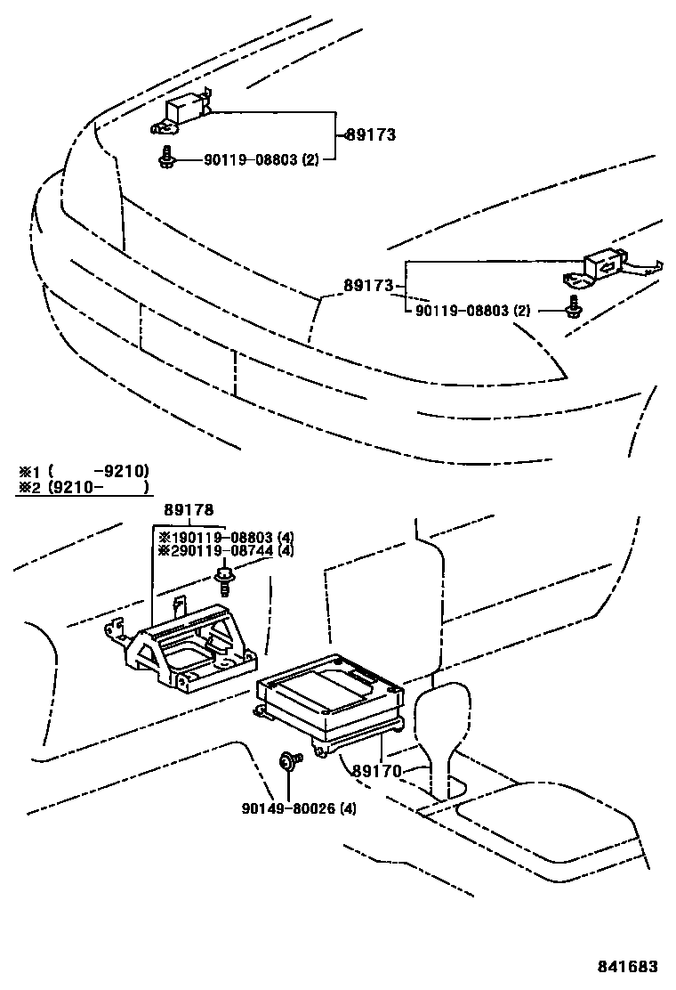 Toyota CAMRY 空气囊 EPC diagram — 841683
