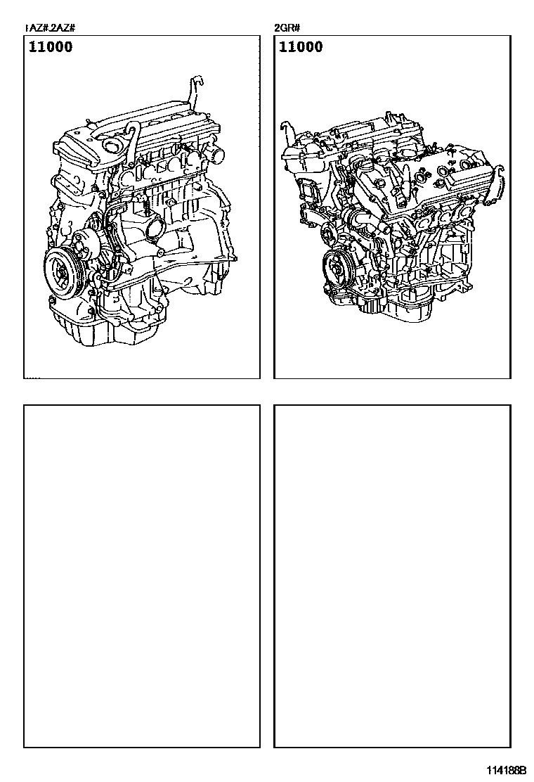 Toyota CAMRY Partial Engine Assembly EPC diagram — 114188B