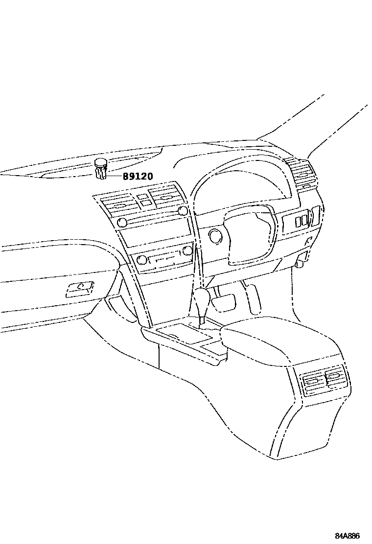 Toyota CAMRY 自动灯控系统(灯控) EPC diagram — 84A886