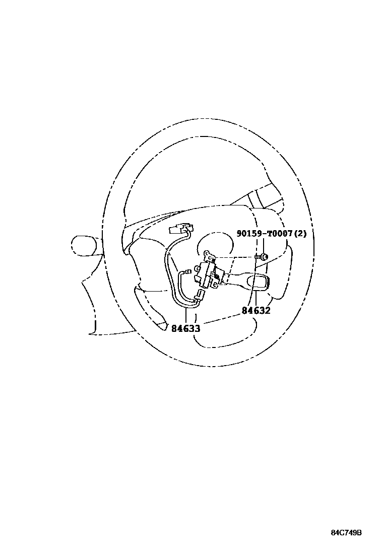 Toyota CAMRY 巡航控制(自动行驶) EPC diagram — 84C749B
