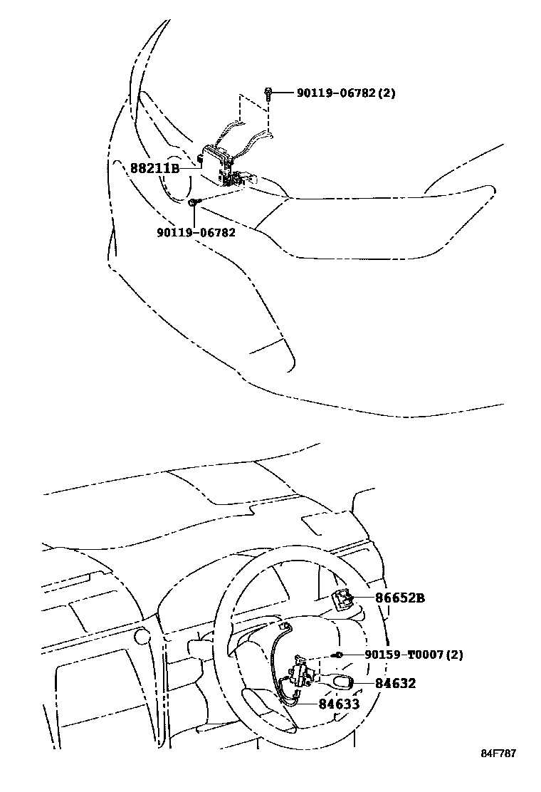 Toyota CAMRY 巡航控制(自动行驶) EPC diagram — 84F787
