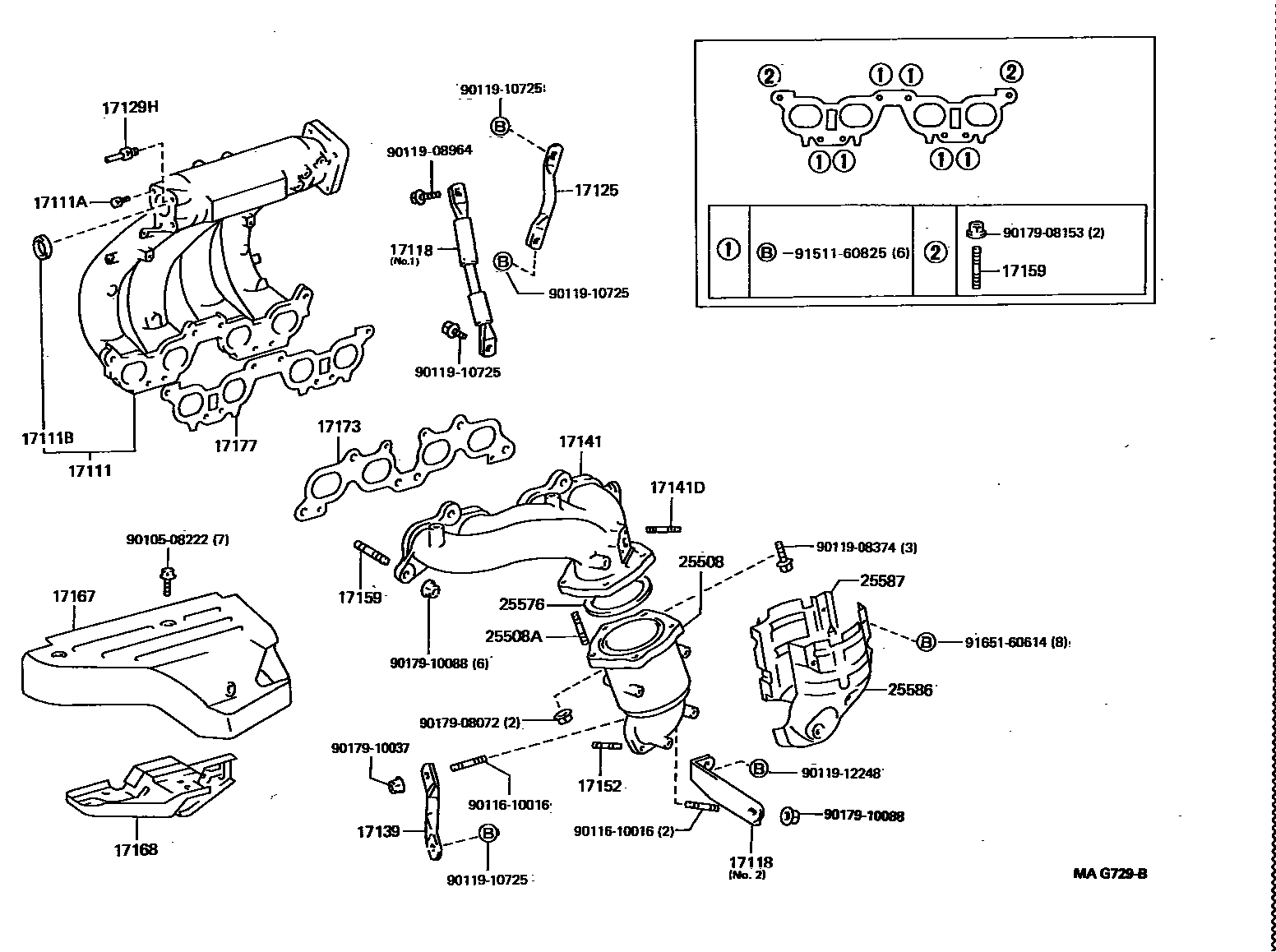 Toyota CAMRY Manifold EPC diagram — MAG729B