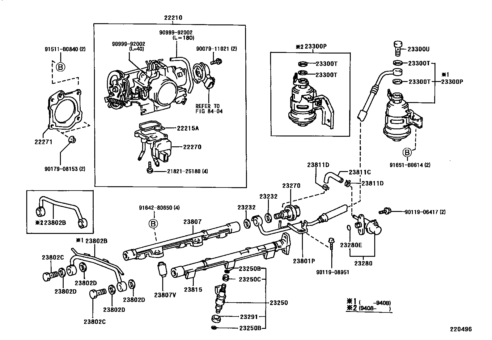 Toyota CAMRY 燃油喷射系统 EPC diagram — 220496
