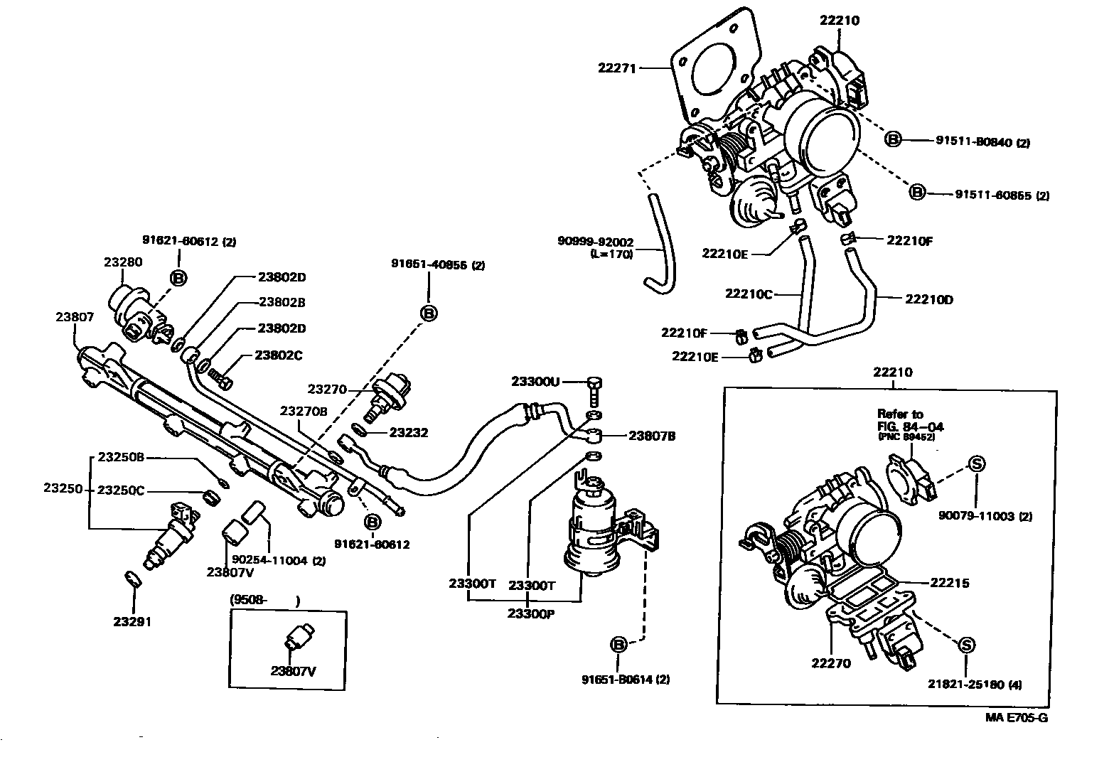 Toyota CAMRY 燃油喷射系统 EPC diagram — MAE705G
