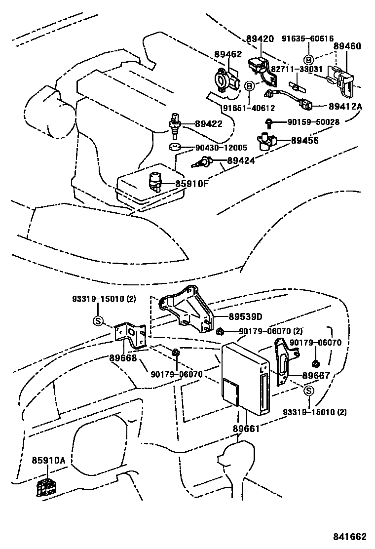 Toyota CAMRY 电子燃油喷射系统 EPC diagram — 841662