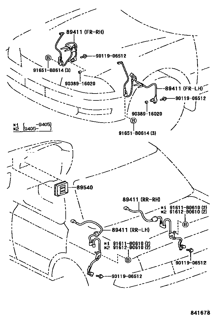 Toyota CAMRY ABS 和 VSC EPC diagram — 841678