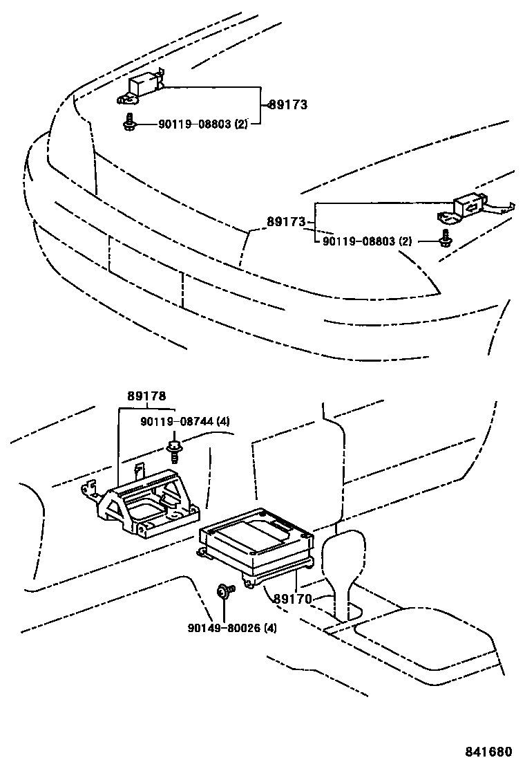Toyota CAMRY 空气囊 EPC diagram — 841680