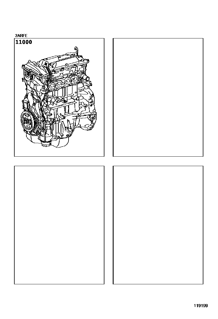 Toyota CAMRY Partial Engine Assembly EPC diagram — 119199