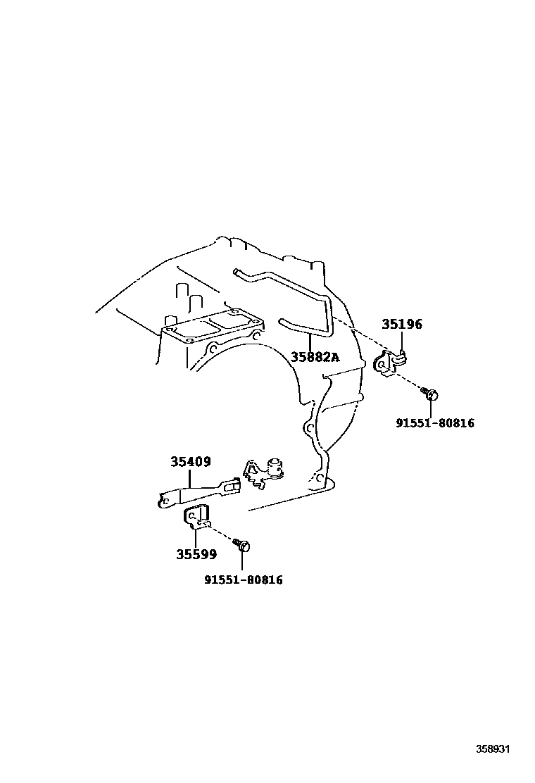 Toyota CAMRY 阀体和滤油网(ATM) EPC diagram — 358931