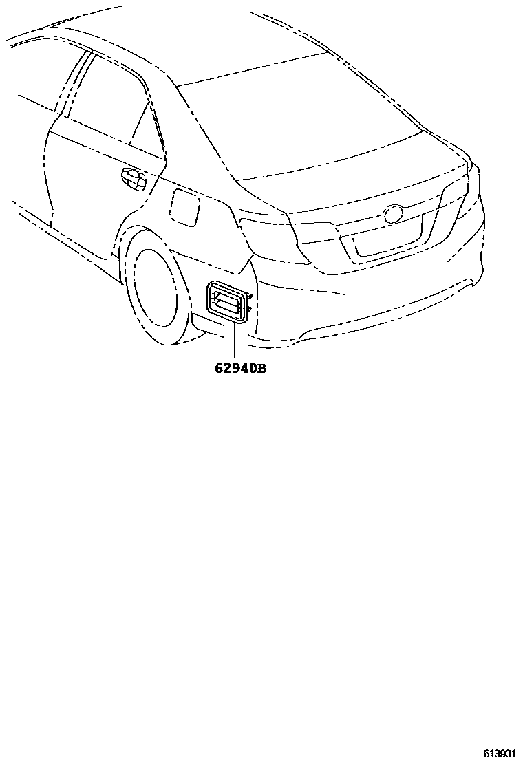 Toyota CAMRY 车侧通风装置 EPC diagram — 613931
