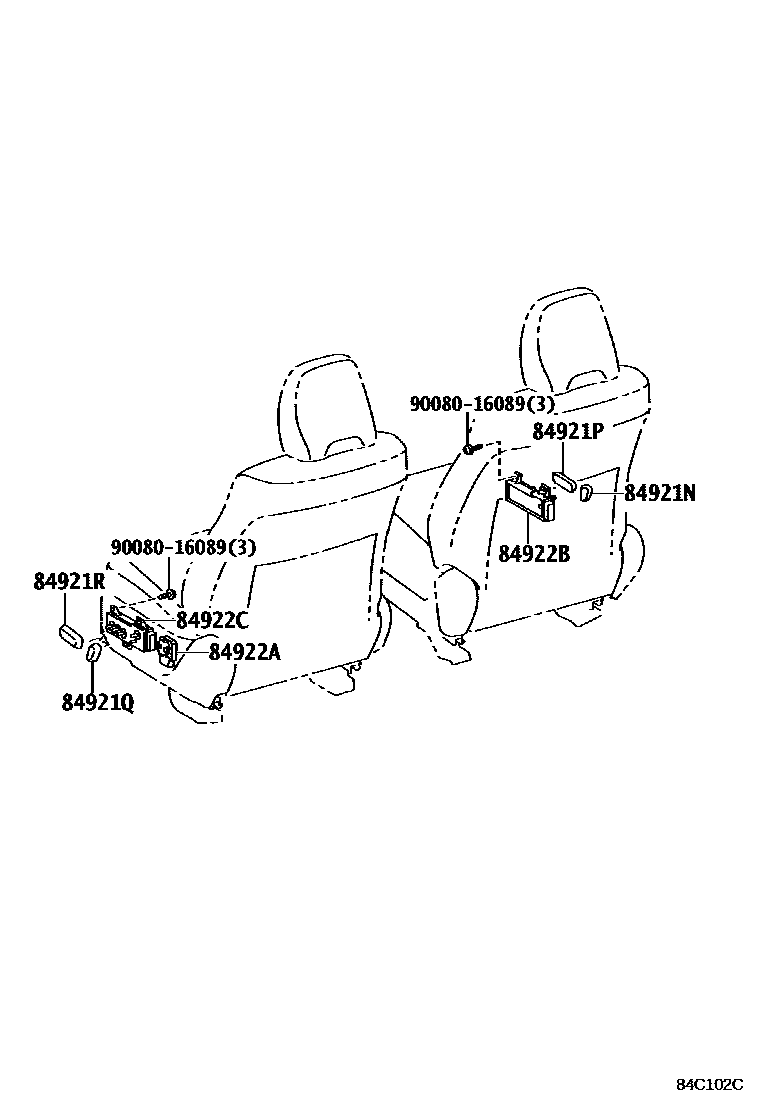 Toyota CAMRY 开关和继电器和ECU EPC diagram — 84C102C
