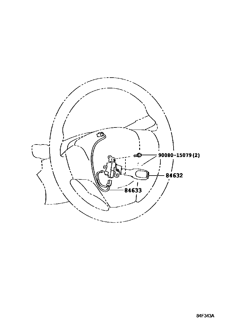 Toyota CAMRY 巡航控制(自动行驶) EPC diagram — 84F343A