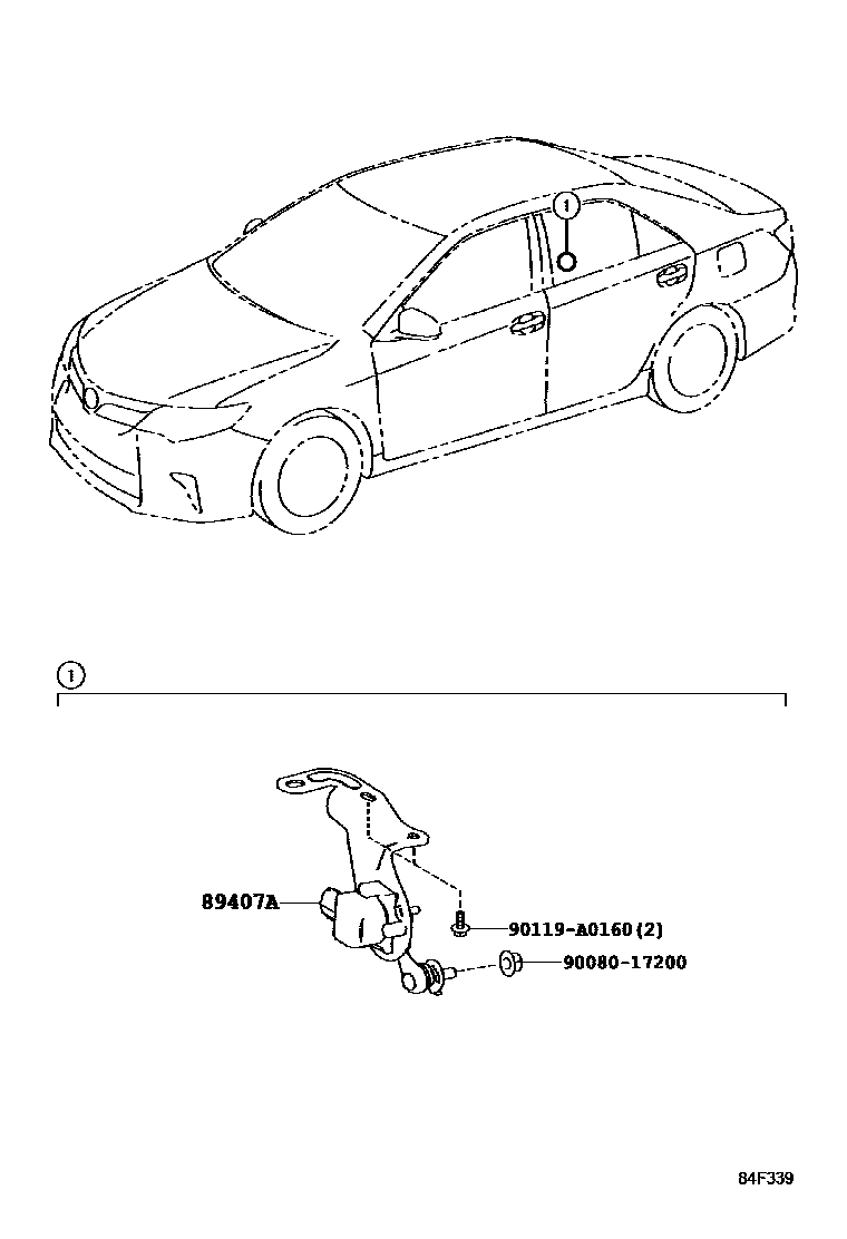 Toyota CAMRY 电子高度控制 EPC diagram — 84F339