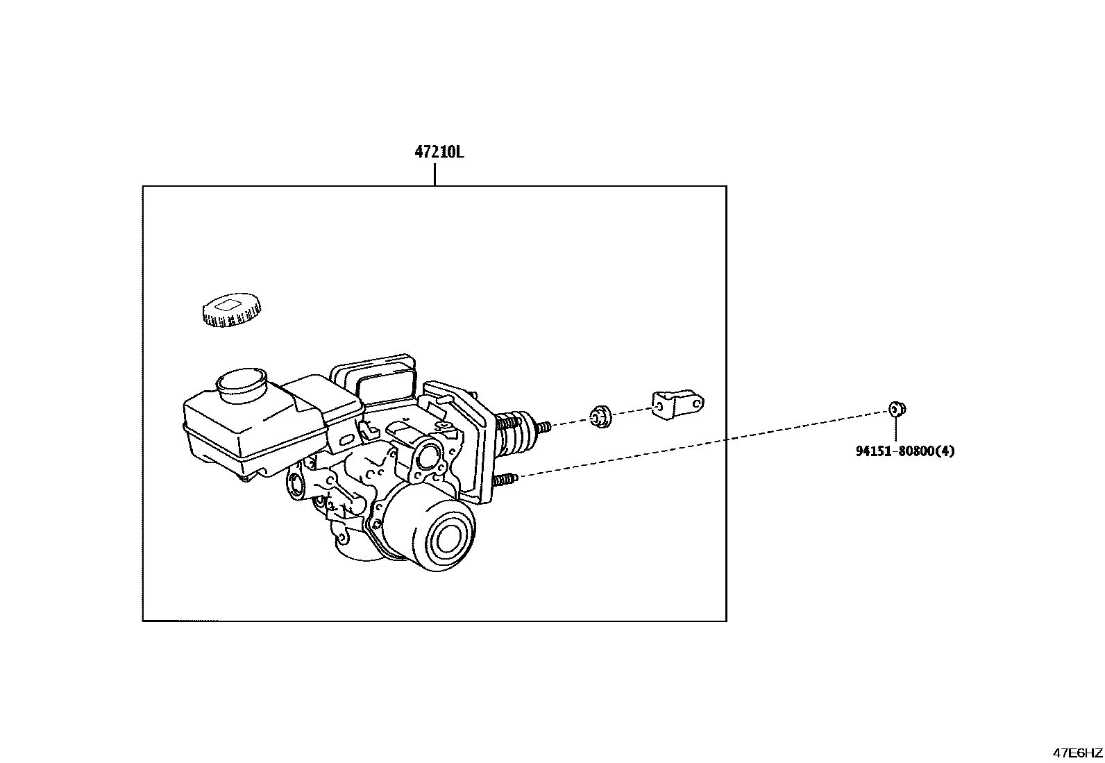 Toyota CAMRY 制动总泵 EPC diagram — 47E6HZ