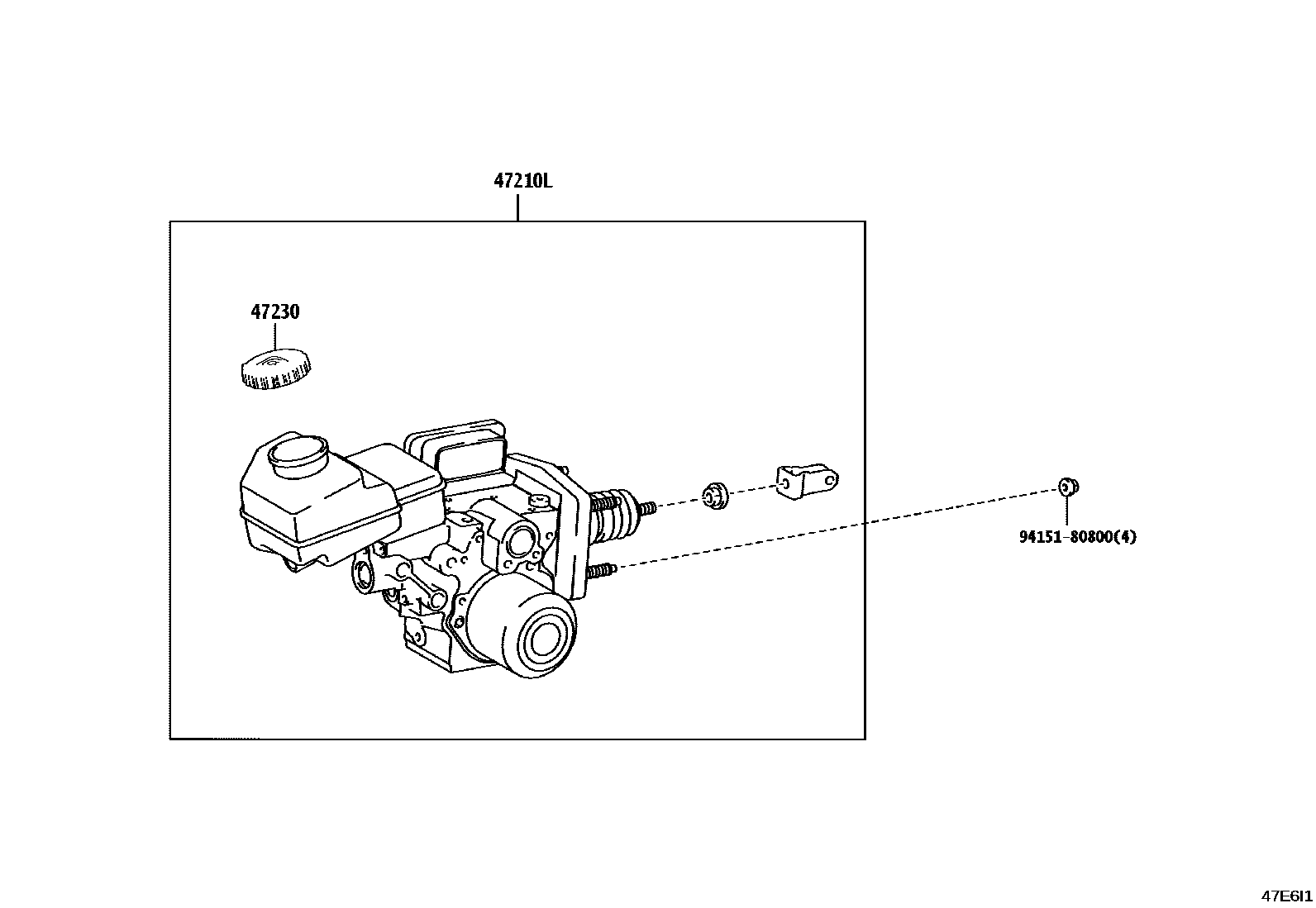 Toyota CAMRY 制动总泵 EPC diagram — 47E6I1