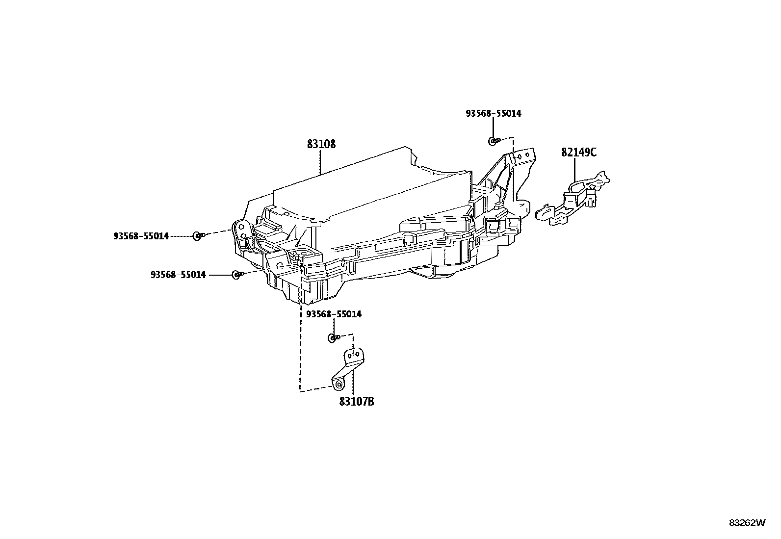 Toyota CAMRY 仪表 EPC diagram — 83262W