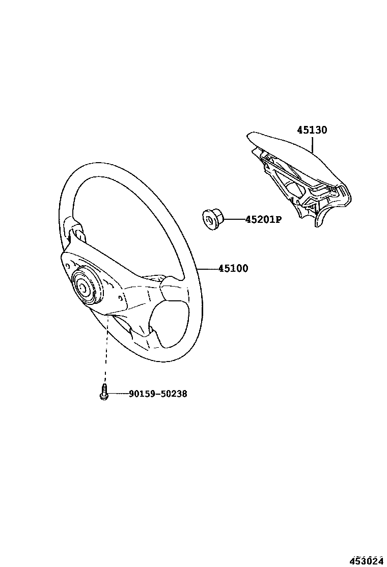 Toyota CAMRY Steering Wheel EPC diagram — 453024