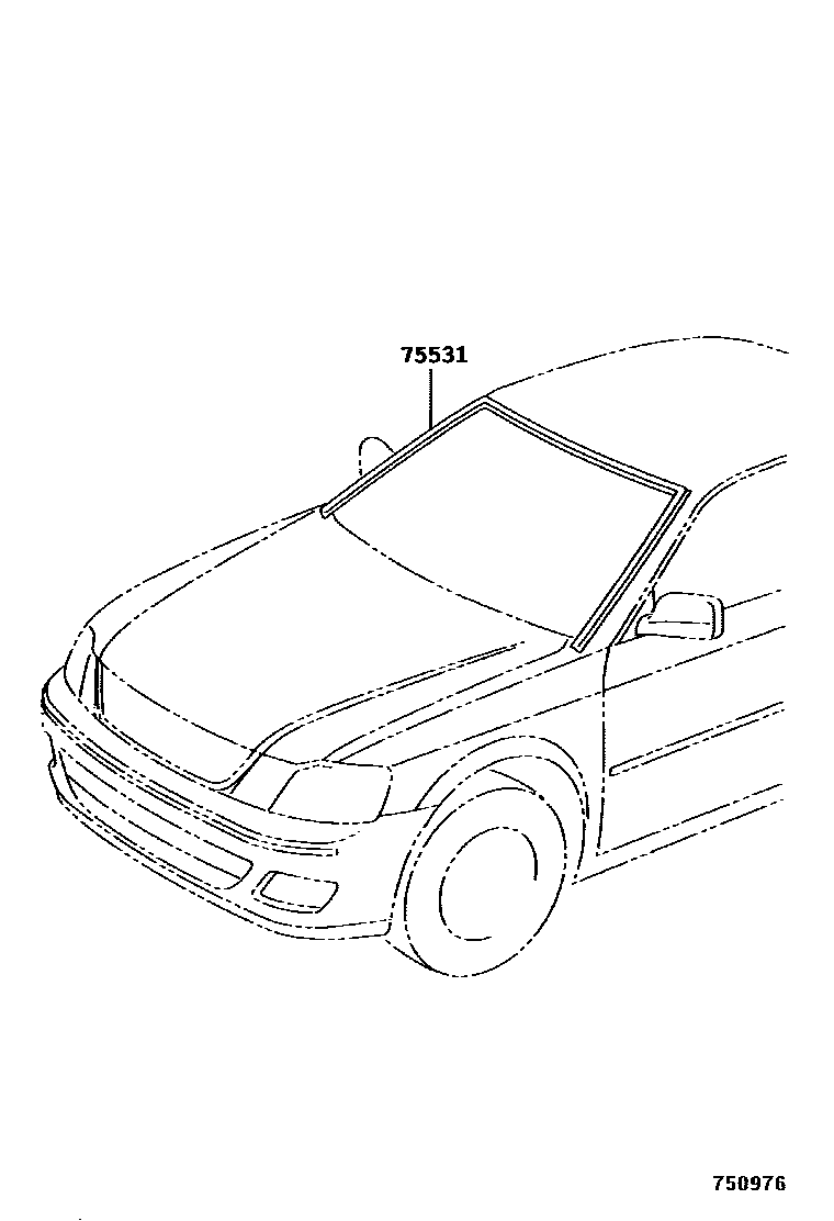 Toyota CAMRY 前防护条 EPC diagram — 750976