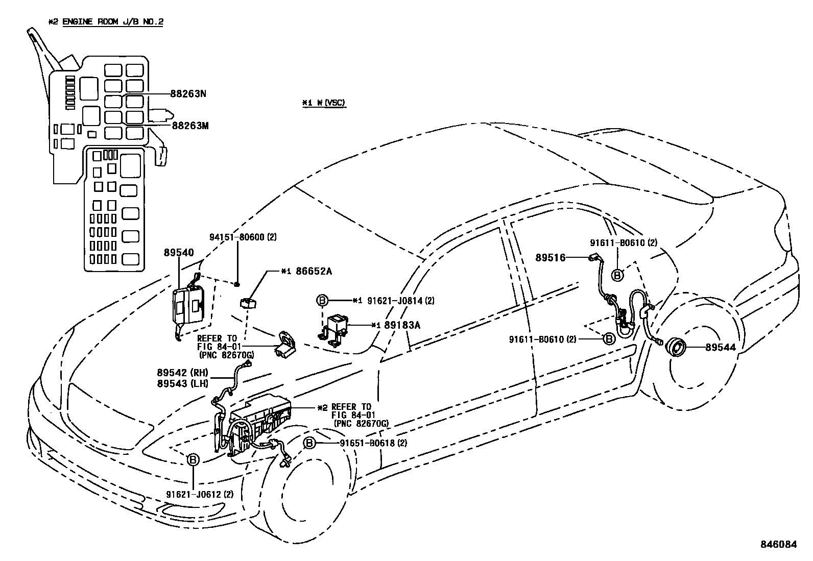 Toyota CAMRY ABS 和 VSC EPC diagram — 846084