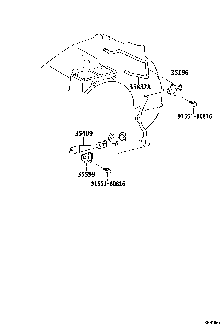 Toyota CAMRY 阀体和滤油网(ATM) EPC diagram — 359996
