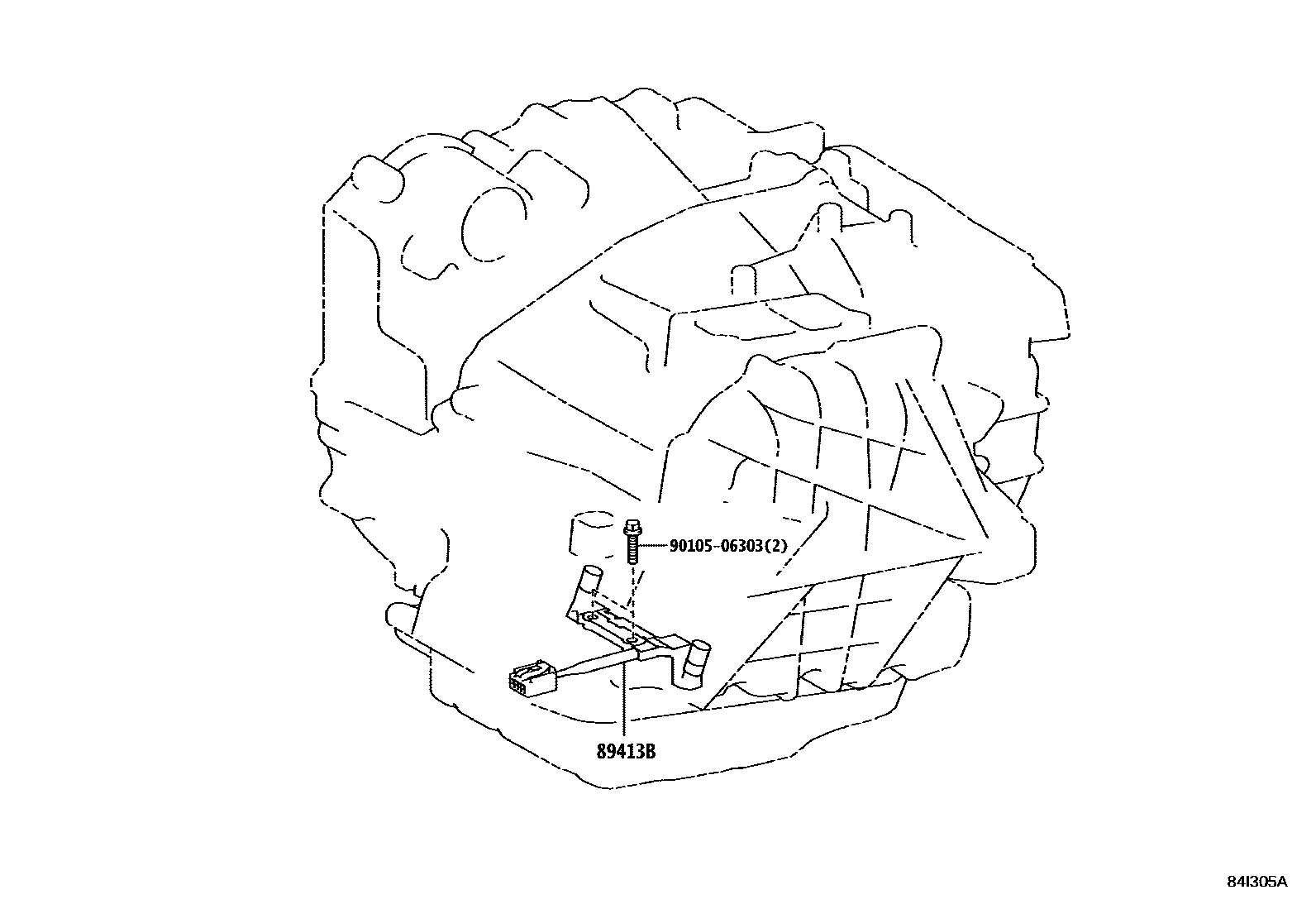 Toyota CAMRY 超速档和电子控制变速器 EPC diagram — 84I305A