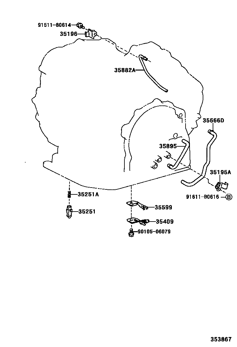 Toyota CAMRY 阀体和滤油网(ATM) EPC diagram — 353867