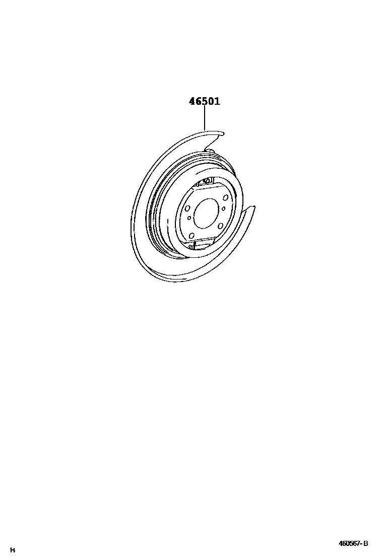 Toyota CAMRY Parking Brake & Cable EPC diagram — 460567B