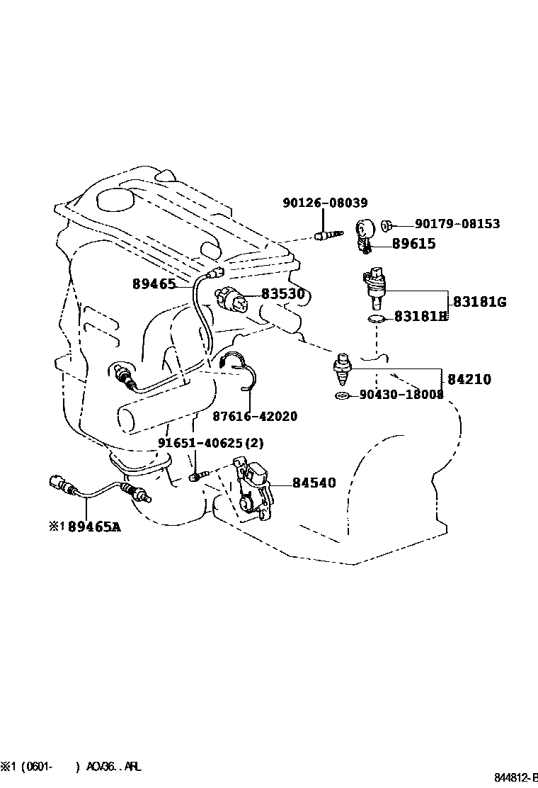 Toyota CAMRY 开关和继电器和ECU EPC diagram — 844812B