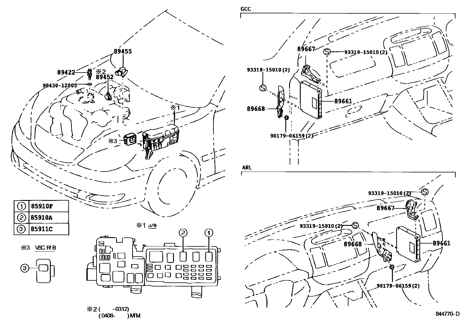 Toyota CAMRY 电子燃油喷射系统 EPC diagram — 844770D