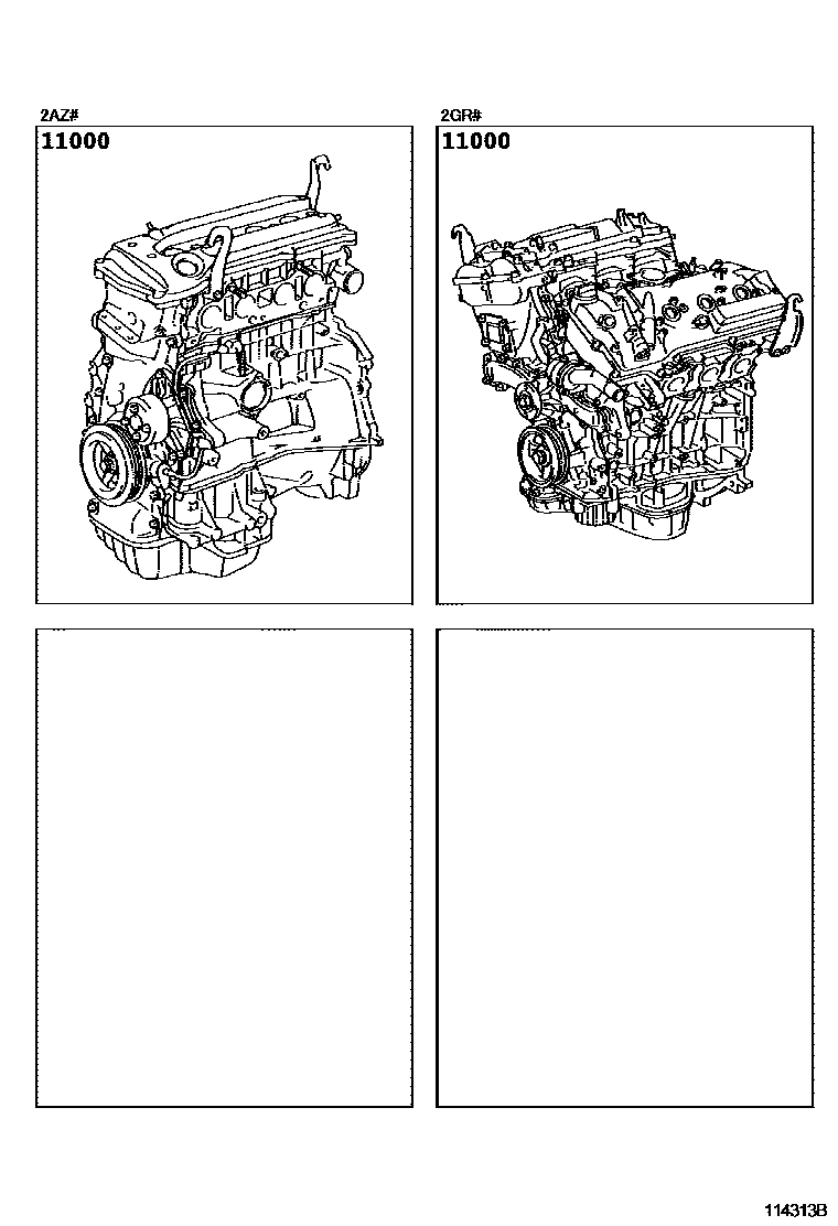 Toyota CAMRY Partial Engine Assembly EPC diagram — 114313B