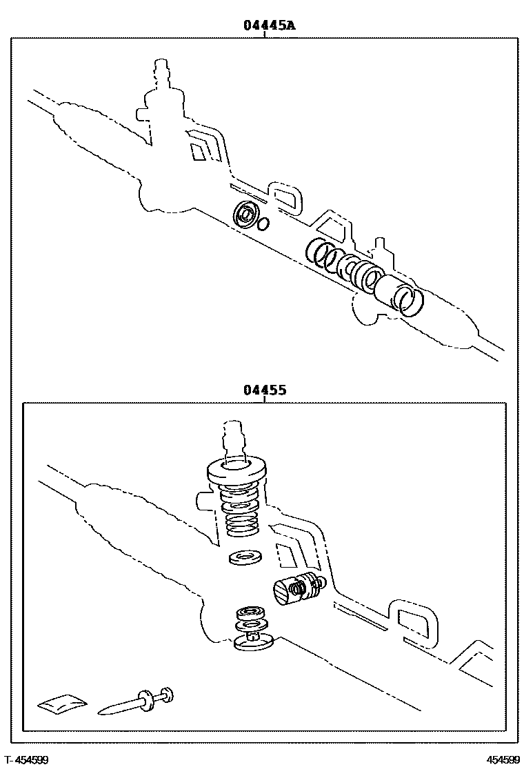 Toyota CAMRY 前转向齿轮和连杆 EPC diagram — 454599
