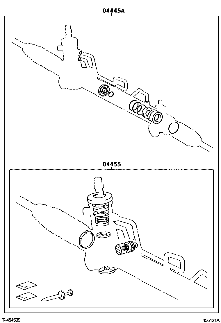 Toyota CAMRY 前转向齿轮和连杆 EPC diagram — 455121A
