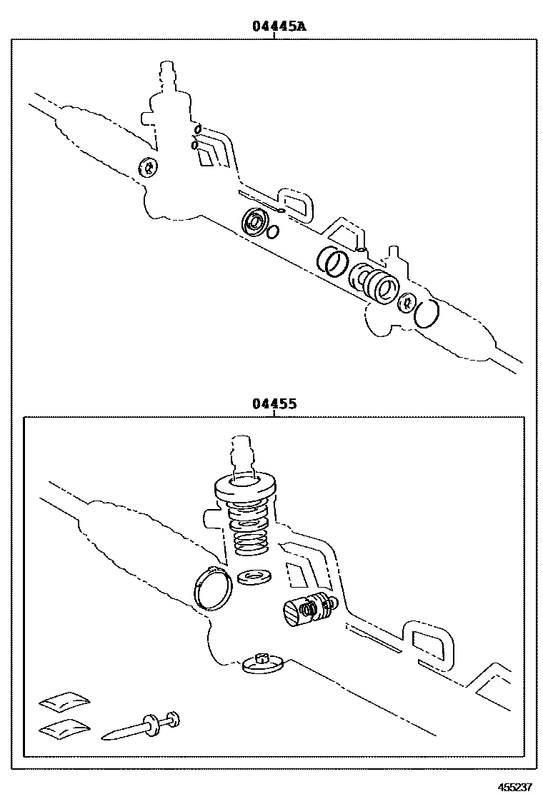 Toyota CAMRY 前转向齿轮和连杆 EPC diagram — 455237