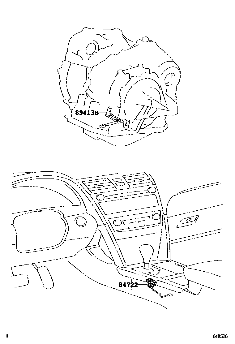 Toyota CAMRY 超速档和电子控制变速器 EPC diagram — 848526