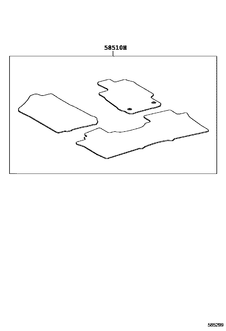 Toyota CAMRY 地板垫和地毯 EPC diagram — 585299