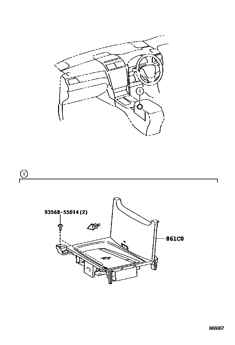 Toyota CAMRY 车载电话和呼救装置 EPC diagram — 866067